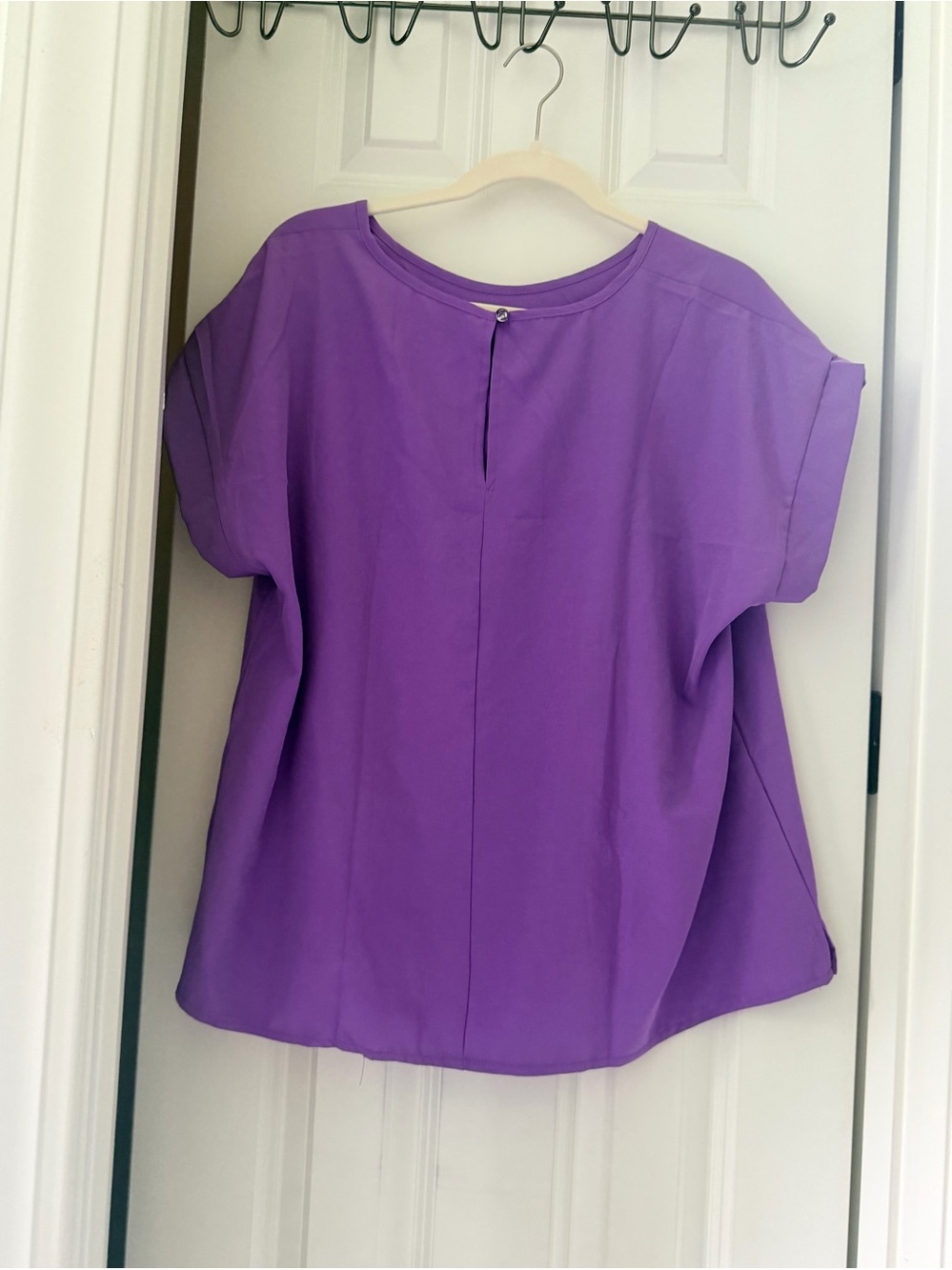 Purple Women's Short Sleeve Blouse